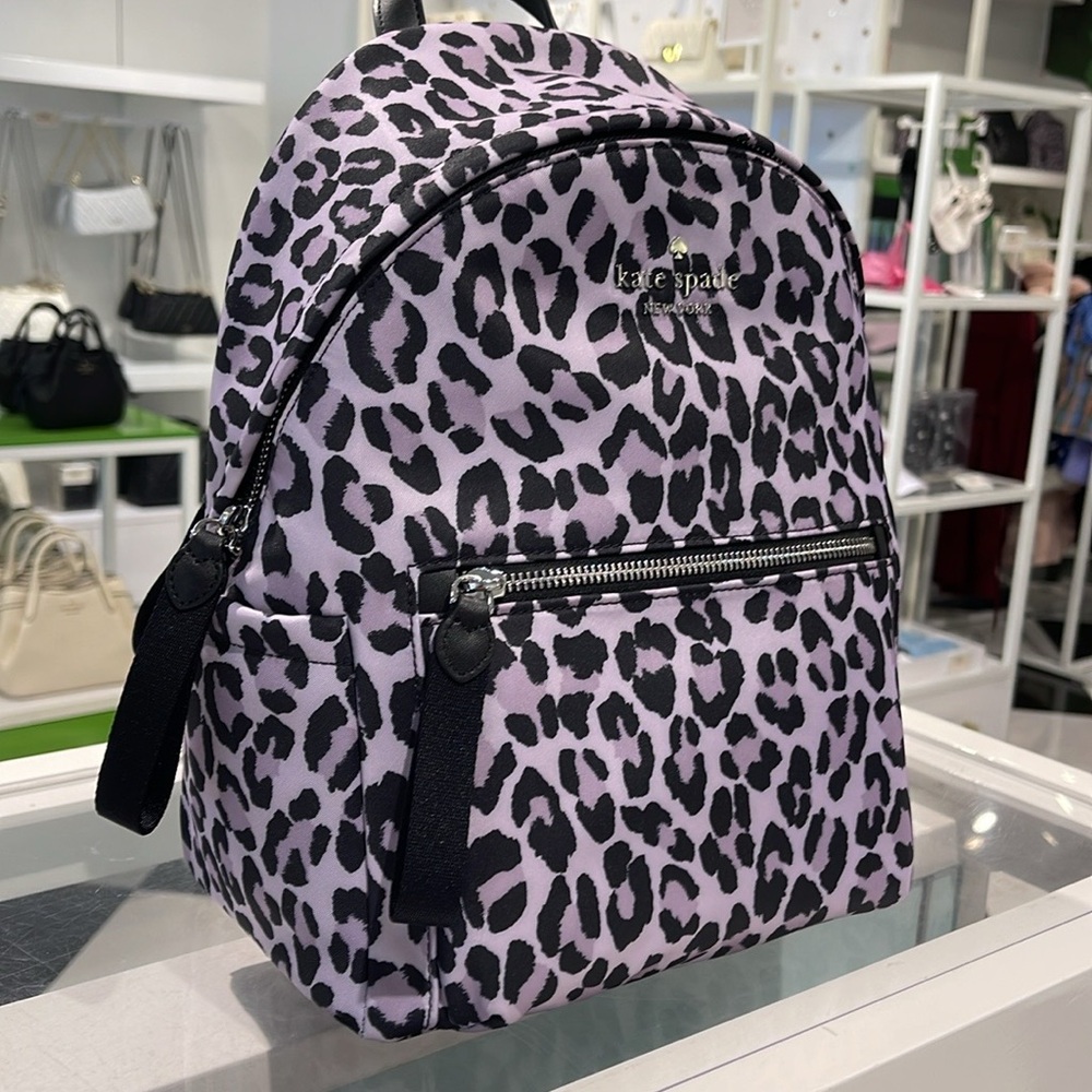 Kate Spade Chelsea Spotted Leopard Print Medium Backpack
Violet Mist
NWT - Picture 15 of 16